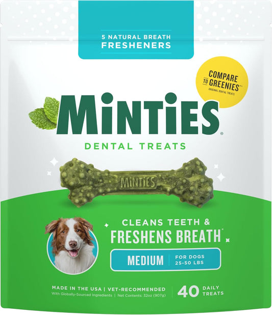 Minties dental bone treats bag